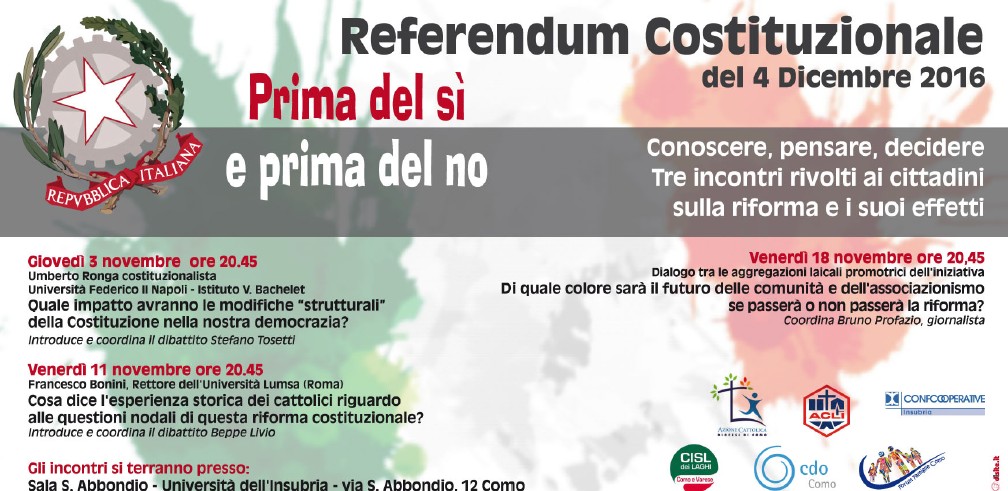 REFERENDUM COSTITUZIONALE DEL 4 DICEMBRE 2016